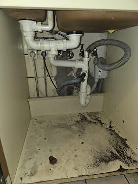 Leak under kitchen sink repaired in Differdange